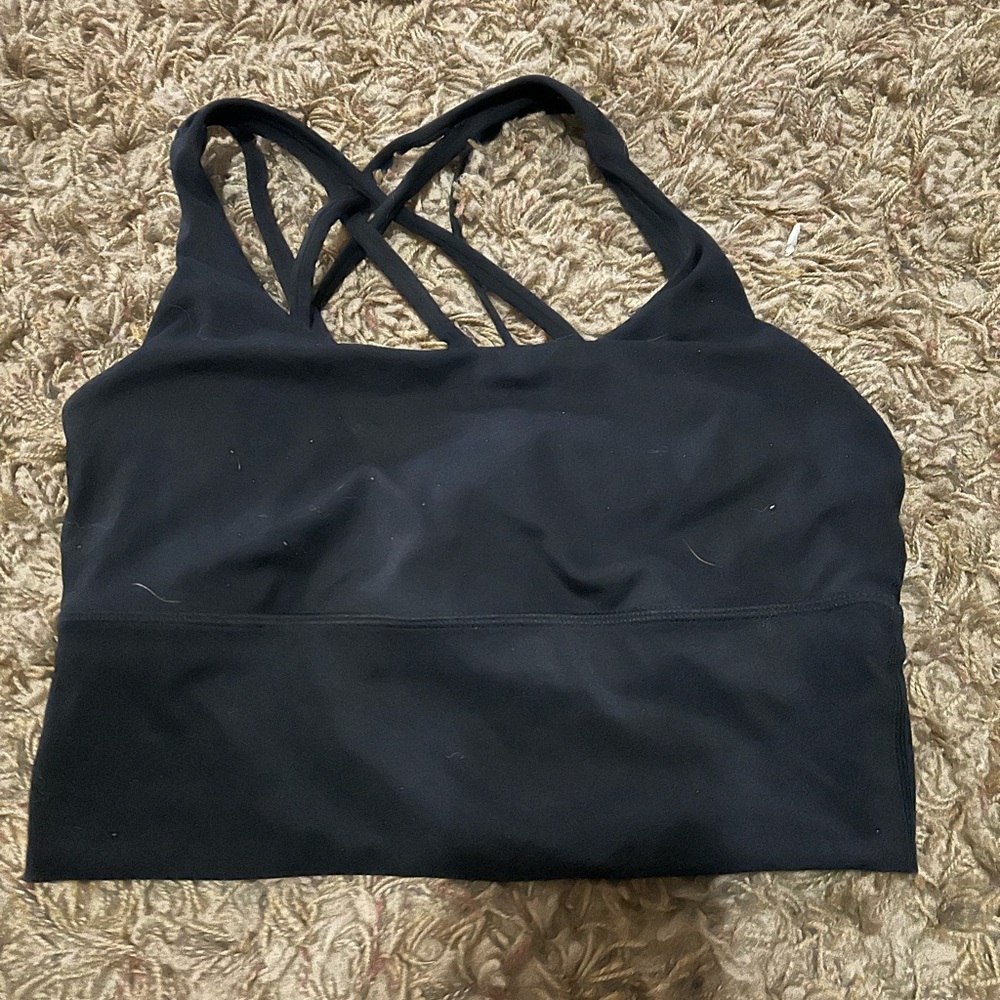 CRZ YOGA Black Crossover Sports Bra